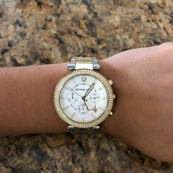 Michael Kors Ritz Two Tone Watch 